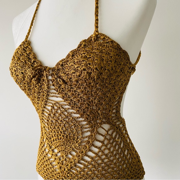 Gold Crochet Top - Picture 5 of 12